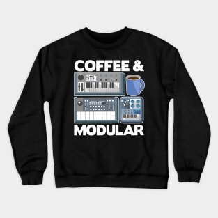 Analog Modular Synthesizer and Coffee Synth Vintage Retro Crewneck Sweatshirt